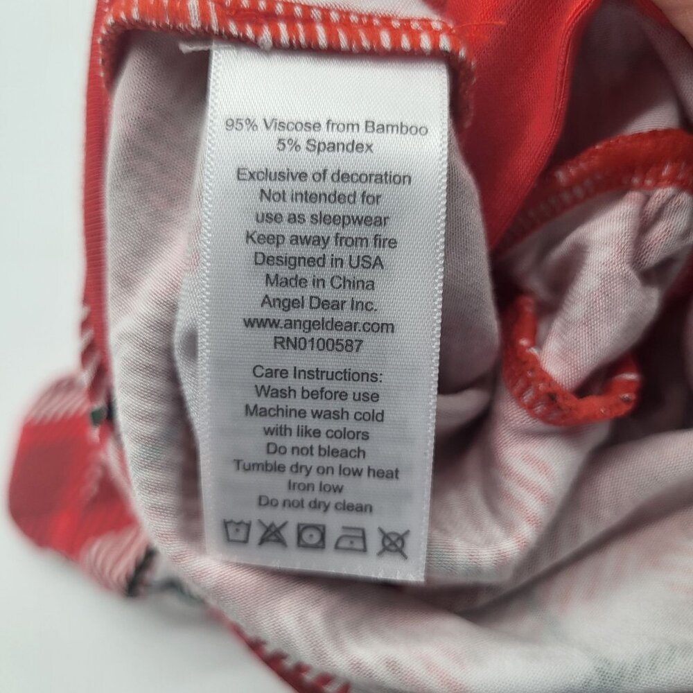 ANGEL DEAR Newborn 2 Way Zipper Footie Sleeper One Piece Holiday Red Plaid NWT - Picture 5 of 5